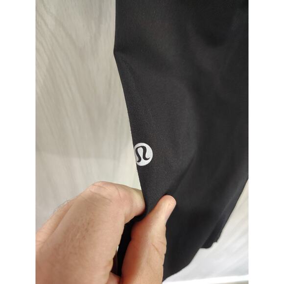 Lululemon Cropped Fast Free Leggings Black Athletic Workout Biker Sport - Picture 3 of 6
